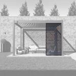 Paragon Outdoor Outdoor Lamellen Sichtschutz f&uuml;r Pergola Grand Tuscan 12 Grau 