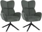 2er-Set Esszimmerstuhl MCW-Q54, Relaxstuhl Loungestuhl Polsterstuhl, drehbar...