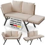 JUSKYS&reg; Gartenbank Calvia - klappbare Bank mit Sonnenliegefunktion f&uuml;r den Garten,