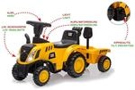 JAMARA Rutscher Caterpillar Traktor mit Anh&auml;nger gelb 2in1