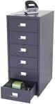 Rollcontainer Preston T851, Schubladenschrank Stahlschrank, 69x28x41cm 6 Schubladen ~