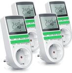 BEARWARE 4x Zeitschaltuhr, digital, programmierbar, LCD Display, Steckdosen Timer,