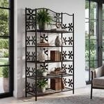 Regal Metall B&uuml;cherregal Schuhregal Standregal Bern ~ 5 B&ouml;den, H&ouml;he 112cm