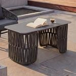 Loungetisch MCW-P90, Gartentisch Balkontisch Outdoor, Seilgeflecht Rope Sinterstein