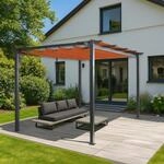 Aluminium Pergola MCW-N93, Gartenpavillon Pavillon Garten, stabiles 8cm-Gestell