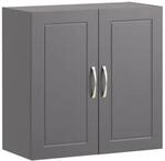 SoBuy H&auml;ngeschrank mit 2 T&uuml;ren Dunkelgrau 60x30x60cm Modern