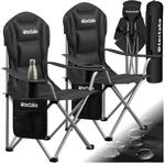 tectake&reg; Gepolsterter Campingstuhl, faltbar, inkl. Tragetasche, wasserabweisendes