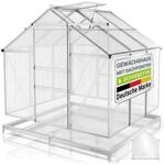 JUSKYS&reg; Aluminium Gew&auml;chshaus 3,6 m&sup2; - Dachfenster inkl. Fundament f&uuml;r Garten