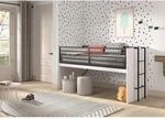SAM halbhohes Bett mit ausziehbarem Schreibtisch, Liegefl&auml;chen 90 x 200 cm,...