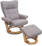 MCA Relaxsessel Edmonton, Fernsehsessel Hocker, Stoff/Textil 130kg belastbar ~