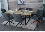 6er-Set Esszimmerstuhl MCW-O78, K&uuml;chenstuhl, drehbar Auto-Return, Stoff/Textil
