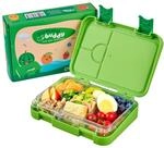 yummy buddy Kinder Brotdose 6 F&auml;chern Klick-Verschluss BPA-Frei Gr&uuml;n