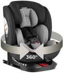 tectake&reg; Drehbarer Autositz, i-Size Zulassung, ISOFIX-Installation und Top Tether,