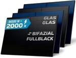 SUNNIVA&reg; Solarmodul 4x 500 W FULL BLACK Bifazial Glas PV Modul Solarpanel - PMax