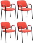 CLP Stapelstuhl 4er Set mit Armlehnen gepolstert Ken Pro, Konferenzst&uuml;hle...