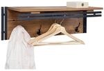Wandgarderobe MCW-A27, Garderobe Regal, 4 Haken 24x75x24cm 3D-Struktur ~