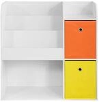 SoBuy Kinderregal mit 2 Schubladen Wei&szlig; 35x56,01x88,01cm Funktional