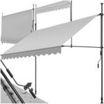 tectake&reg; Klemmmarkise mit Handkurbel, ohne Bohren, UV-best&auml;ndig, bis 90&deg; neigbar,