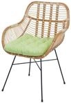 Esszimmerstuhl MCW-P17, K&uuml;chenstuhl Korbstuhl Rattansessel Rattanstuhl Stuhl, Kubu