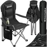 tectake&reg; Gepolsterter Campingstuhl, faltbar, inkl. Tragetasche, wasserabweisendes