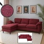 Sofa-Garnitur MCW-O71, Couch Ecksofa L-Form, Liegefl&auml;che links/rechts, Stoff (320