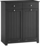 SoBuy W&auml;scheschrank mit 2 Schubladen Schwarz 78x38,5x90,5cm Nordisch