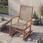 Schaukelstuhl MCW-P73, Garten Outdoor Wippstuhl Relaxstuhl Schaukelliege, Akazie Holz