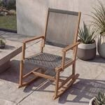 Schaukelstuhl MCW-P73, Garten Outdoor Wippstuhl Relaxstuhl Schaukelliege, Akazie Holz