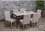 6er-Set Esszimmerstuhl Littau, Stuhl K&uuml;chenstuhl Hochlehner, Stoff/Textil Chenille