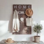 Wandgarderobe MCW-C89 Home, Garderobenpaneel Garderobe, Shabby-Look Vintage, 8 Haken