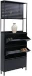 Schuhschrank MCW-O86, Schuhregal Schuhkipper, 3 Kippf&auml;cher Metall 201x80x20cm ~