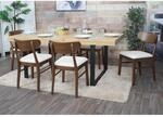 6er-Set Esszimmerstuhl MCW-M59, K&uuml;chenstuhl Stuhl, Stoff/Textil Massiv-Holz ~