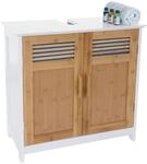 Waschbeckenunterschrank MCW-A85, Badschrank 60x60x30cm ~ bambus