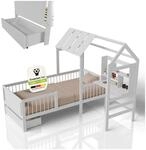 Juskys Kinderbett Yari - Integrierter Schreibtisch, Schublade, Pflegeleicht, 150 kg