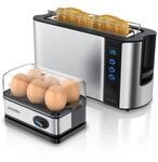 Arendo Fr&uuml;hst&uuml;cks-Set, 6er Eierkocher + 2-Scheiben Langschlitz Toaster...
