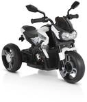 Moni Kinder Elektromotorrad Colombo Scheinwerfer, zwei Motoren, MP3, bis 7 km/h wei&szlig;