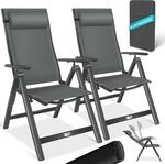 KESSER&reg; Gartenstuhl Hochlehner mit Armlehnen Aluminium Klappstuhl inkl....