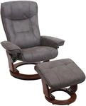 MCA Relaxsessel Halifax, Fernsehsessel Hocker, Stoff/Textil 130kg belastbar ~
