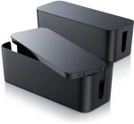 BEARWARE Kabelbox mit Gummif&uuml;&szlig;en - Kabelmanagement / dezente Optik / Ladebox