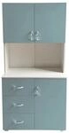 HTI-Living Badschrank Hellblau Wei&szlig;