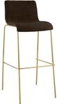 CLP Barhocker mit Lehne Hover, Barstuhl stapelbar mit Stoffbezug, Metallgestell