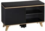Schuhschrank mit Sitzkissen, schwarz