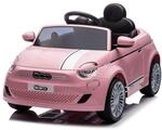Chipolino Kinder Elektroauto Fiat 500 Fernbedienung, Sicherheitsgurt, MP3, USB pink