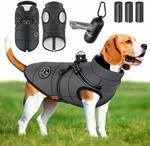 LOVPET&reg; Hundejacke Hundemantel mit Geschirr, inkl. 45 St&uuml;ck Kotbeutel + Spender,