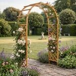 Rosenbogen MCW-Q20, Rankgitter Rosenspalier Rankhilfe Torbogen Garten Holz