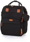 Chipolino Wickeltasche, Kinderwagen Rucksack Rei&szlig;verschluss Schnullertasche schwarz