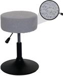 Hocker MCW-C22, Sitzhocker Schminkhocker, h&ouml;henverstellbar drehbar &Oslash; 37cm Stoff