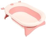 Kikkaboo faltbare Babybadewanne Foldy Wasserablauf leicht zu reinigen ab Geburt rosa