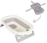 Cangaroo Babybadewanne Morea 81 cm, faltbar, eingebautes Thermometer, Badekissen grau