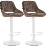CLP Barhocker 2er Set h&ouml;henverstellbar mit Lehne Milet, Barst&uuml;hle gepolstert